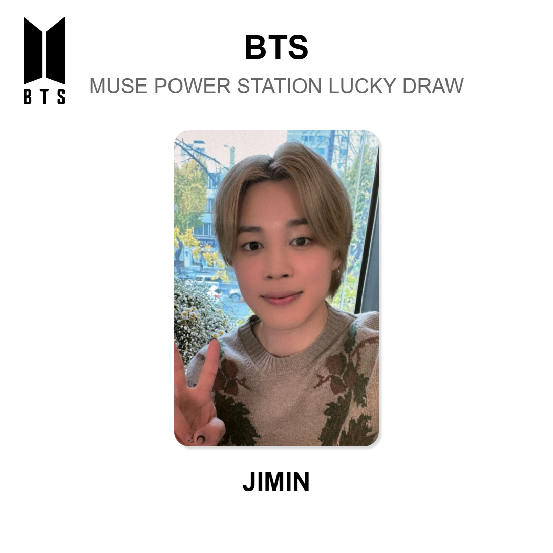 BTS MUSE POWER STATION LUCKY DRAW Offizielle Photocard