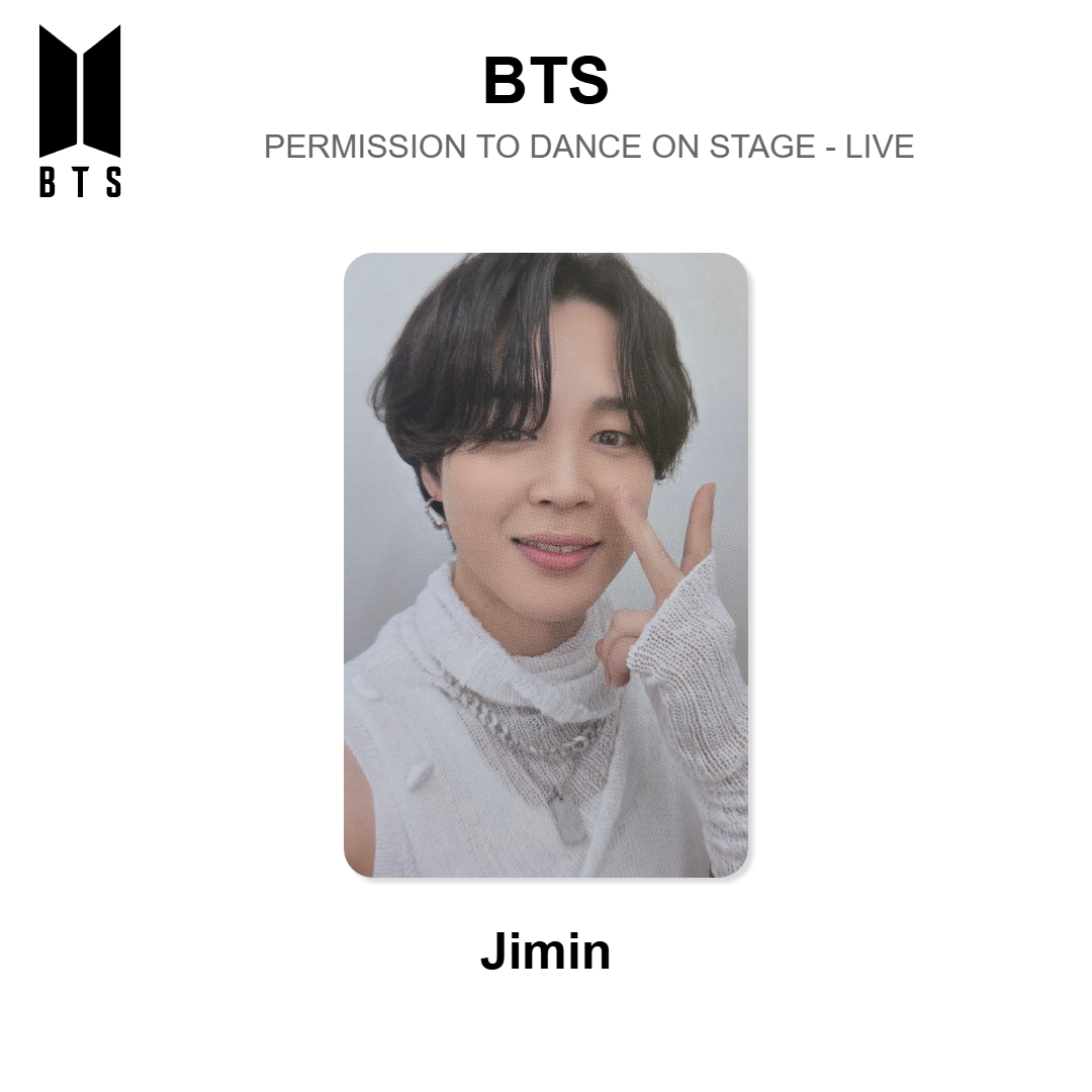 BTS PERMISSION TO DANCE ON STAGE - LIVE Official Photocard
