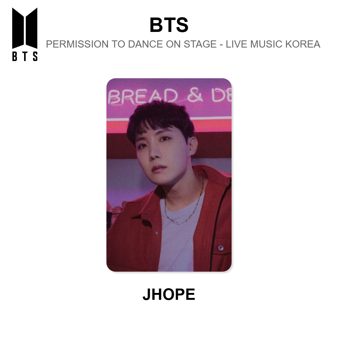 BTS PERMISSION TO DANCE ON STAGE - LIVE MUSIC KOREA photocard ufficiale