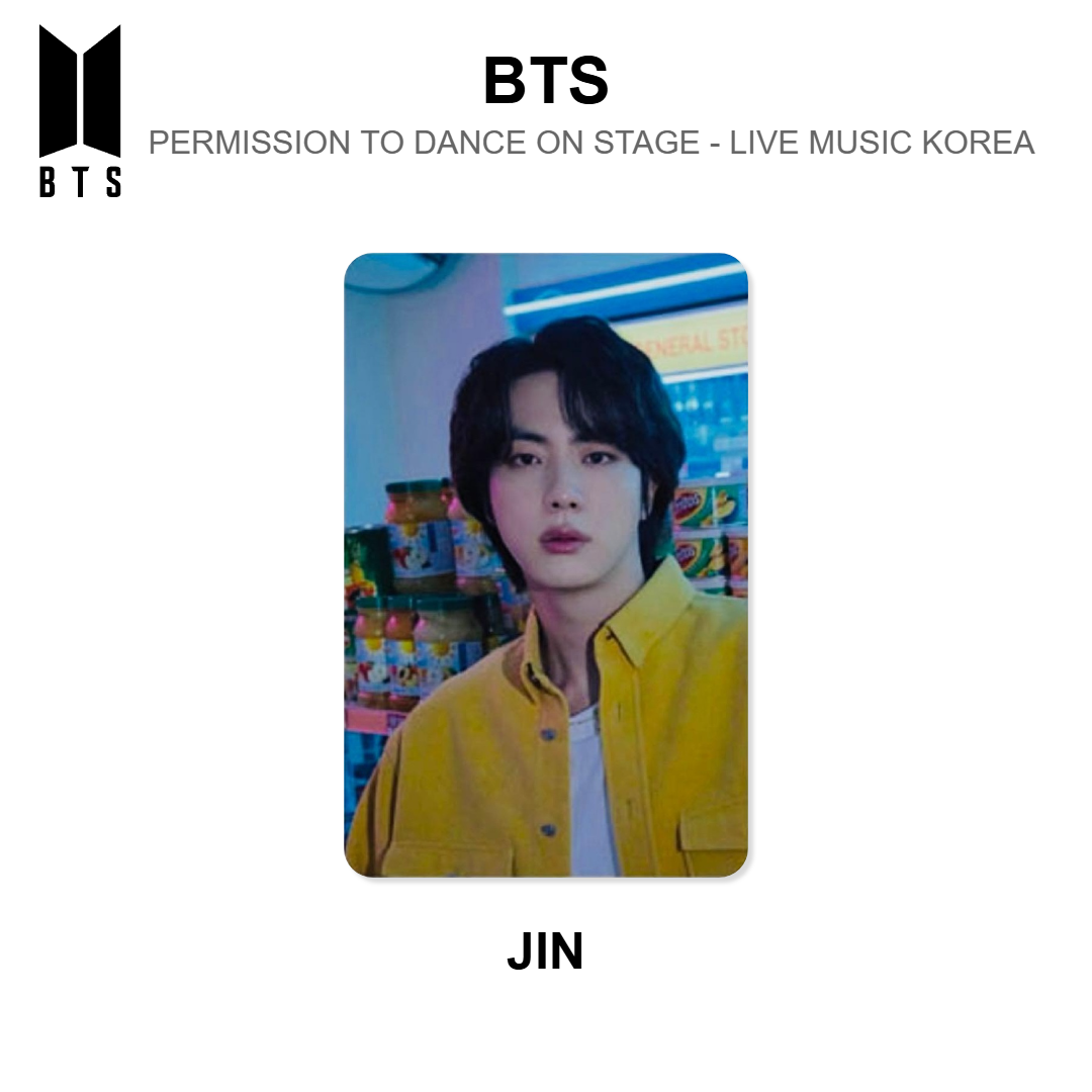 BTS PERMISSION TO DANCE ON STAGE - LIVE MUSIC KOREA photocard ufficiale