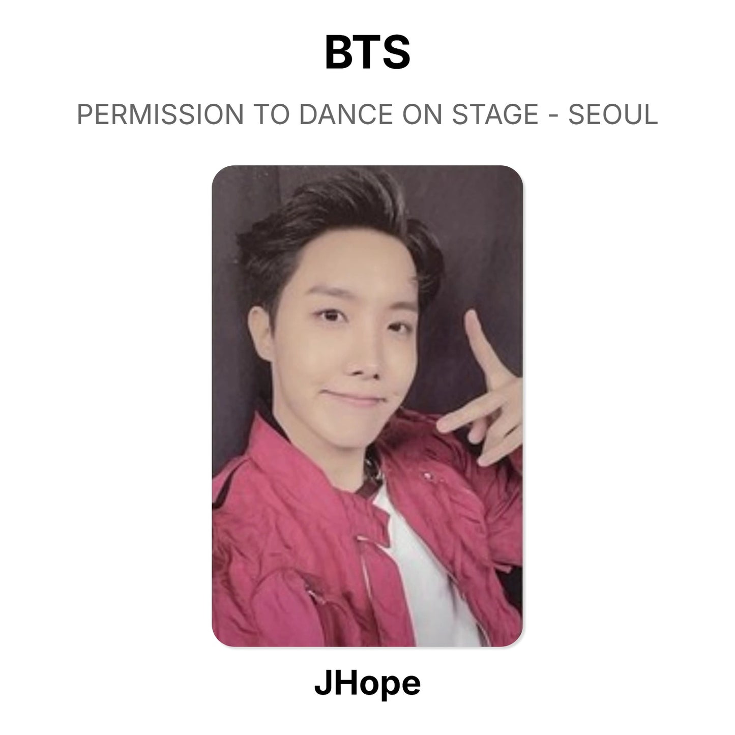 BTS PERMISSION TO DANCE ON STAGE - SEOUL Offizielle Photocard
