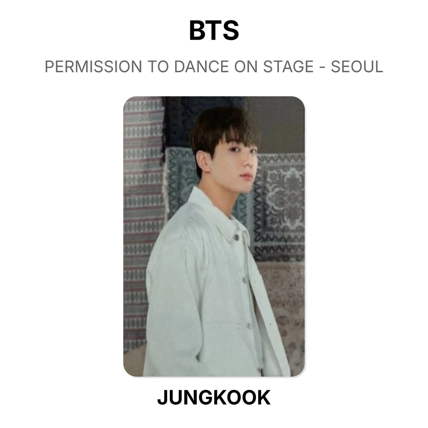 BTS PERMISSION TO DANCE ON STAGE - SEOUL Offizielle Photocard