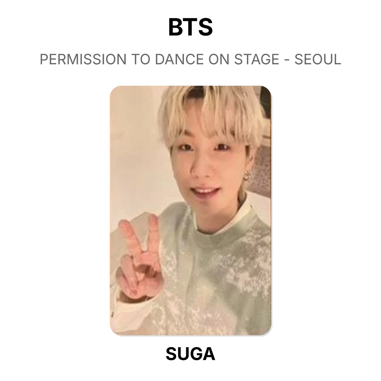 BTS PERMISSION TO DANCE ON STAGE - SEOUL Offizielle Photocard