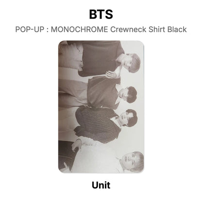 BTS POP-UP : MONOCHROME Crewneck Shirt Black photocard oficial