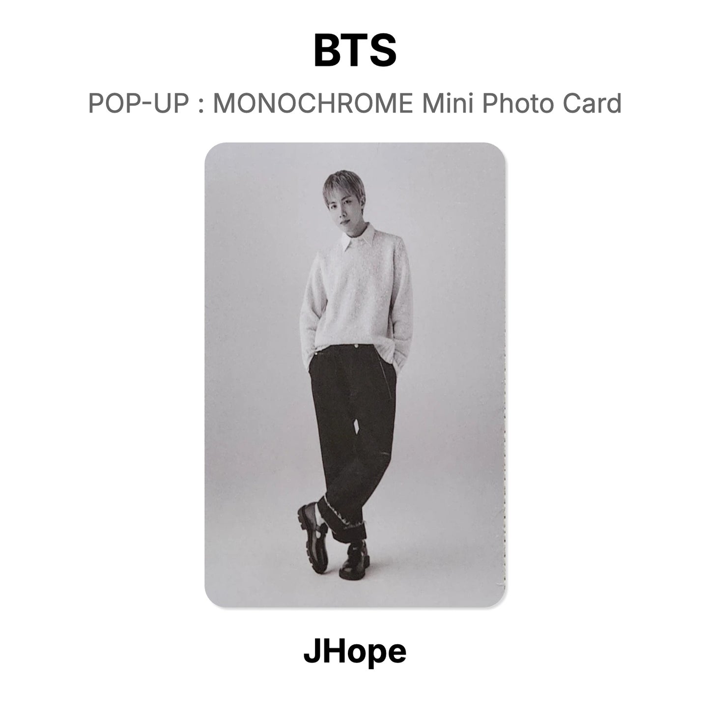 BTS POP-UP : MONOCHROME Mini Photo Card Offizielle Photocard