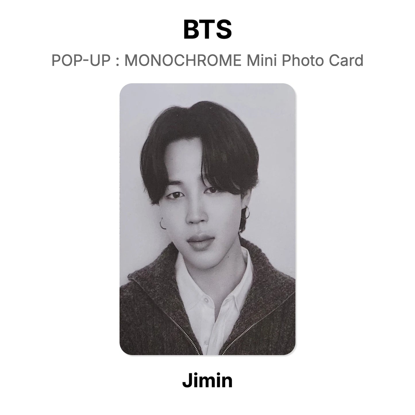 BTS POP-UP : MONOCHROME Mini Photo Card Offizielle Photocard