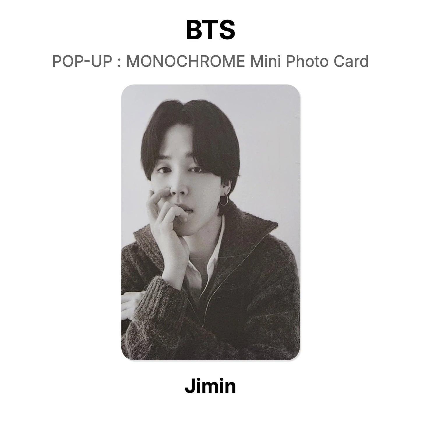 BTS POP-UP : MONOCHROME Mini Photo Card Offizielle Photocard
