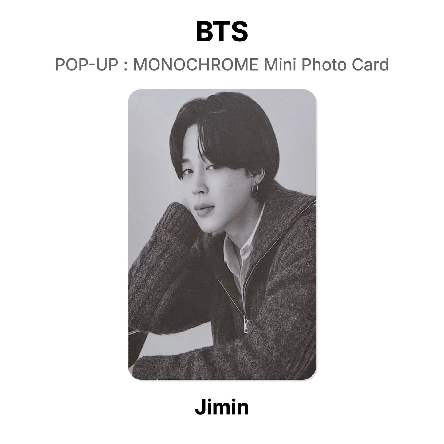 BTS POP-UP : MONOCHROME Mini Photo Card Offizielle Photocard