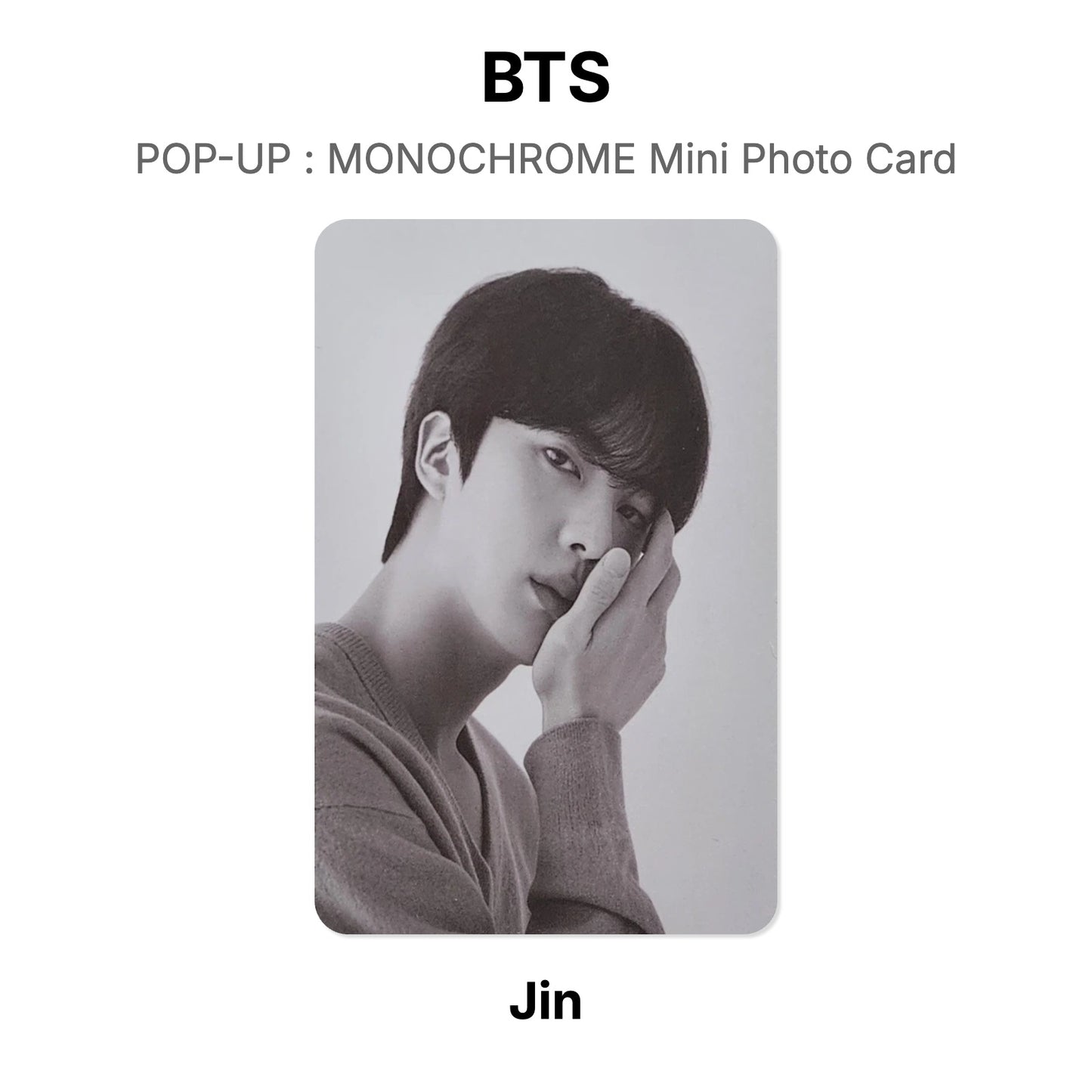 BTS POP-UP : MONOCHROME Mini Photo Card Offizielle Photocard