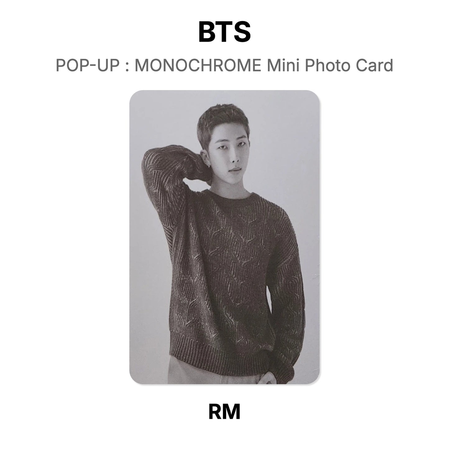 BTS POP-UP : MONOCHROME Mini Photo Card Offizielle Photocard