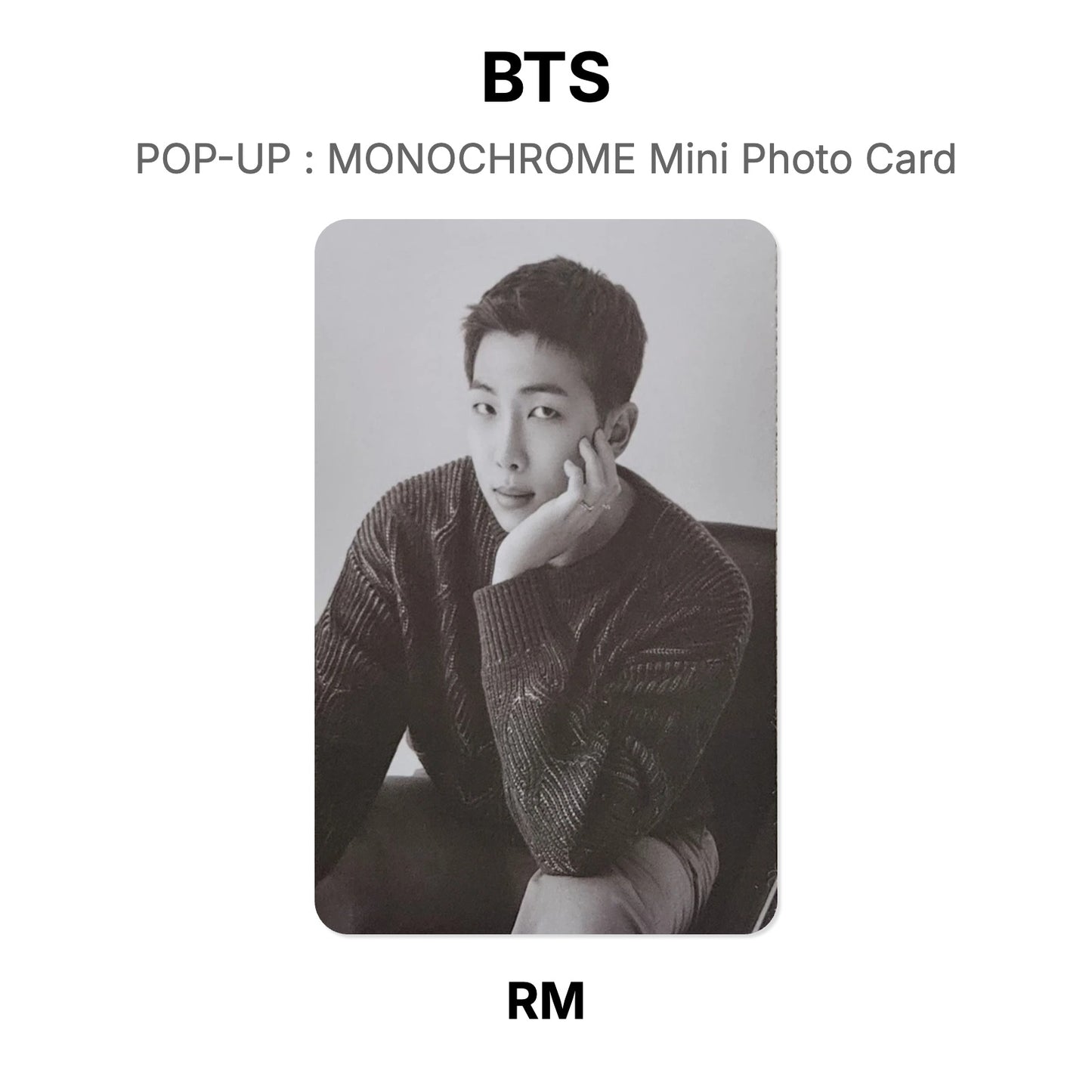 BTS POP-UP : MONOCHROME Mini Photo Card Offizielle Photocard
