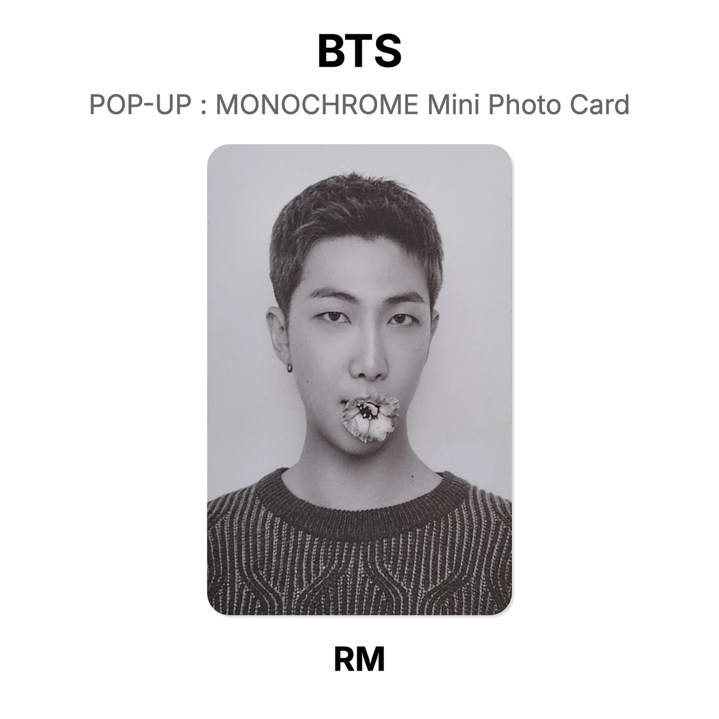 BTS POP-UP : MONOCHROME Mini Photo Card Offizielle Photocard