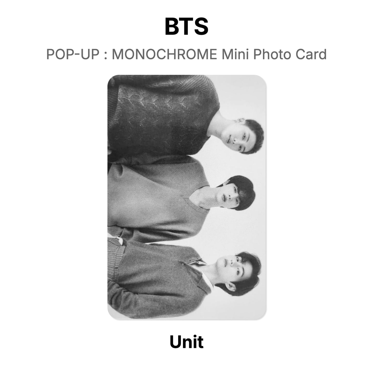 BTS POP-UP : MONOCHROME Mini Photo Card Offizielle Photocard