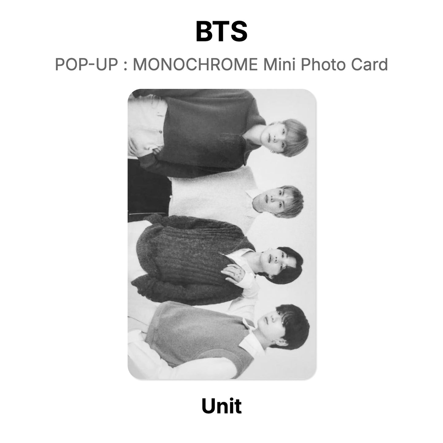 BTS POP-UP : MONOCHROME Mini Photo Card Offizielle Photocard