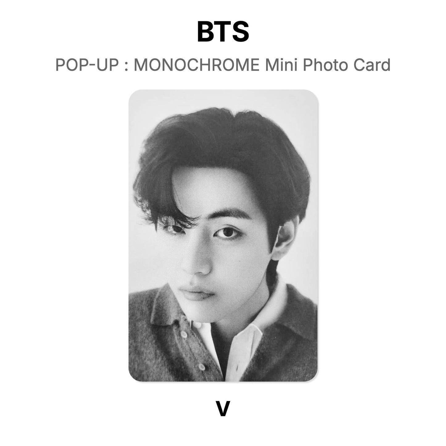 BTS POP-UP : MONOCHROME Mini Photo Card Offizielle Photocard