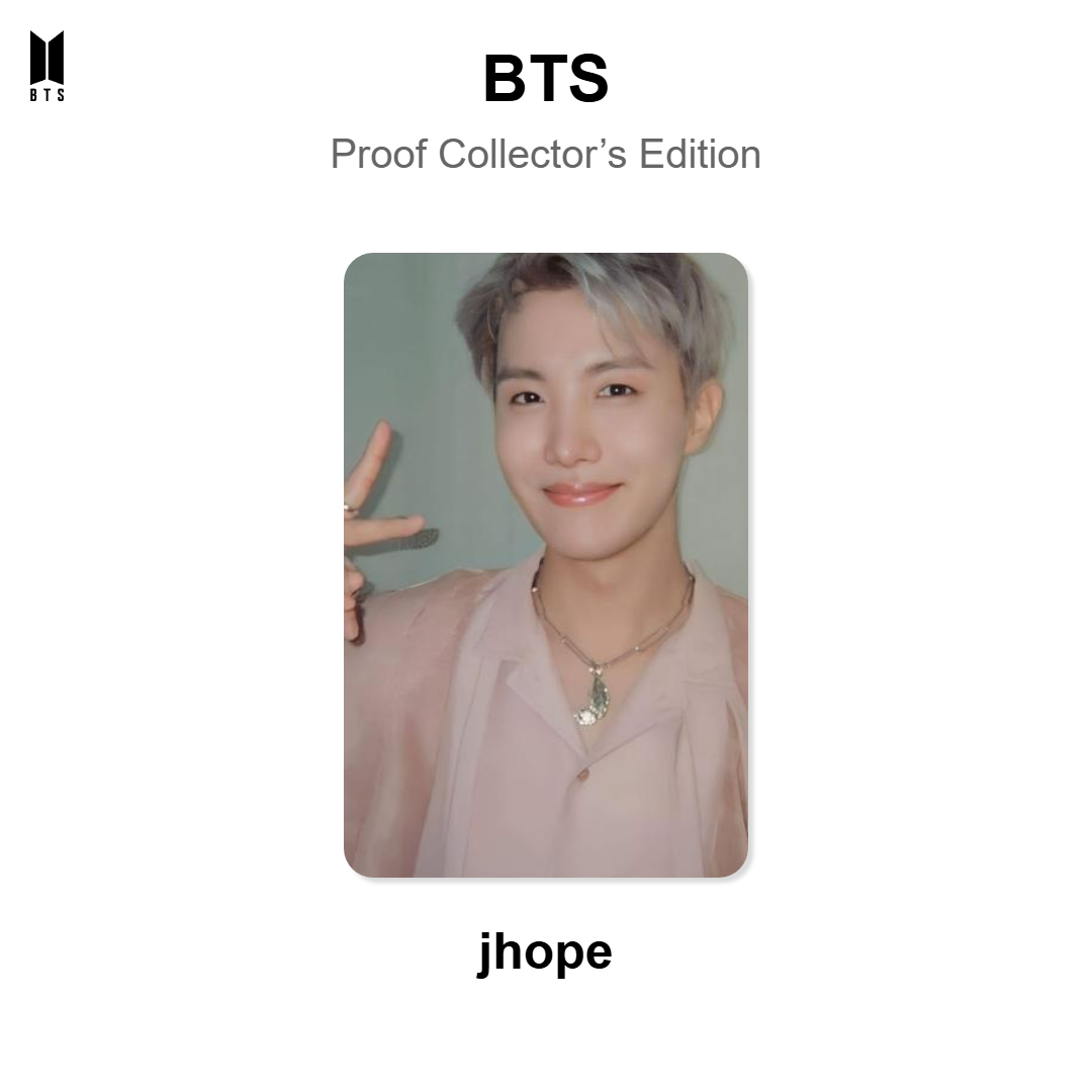 BTS Proof Collector’s Edition photocard oficial