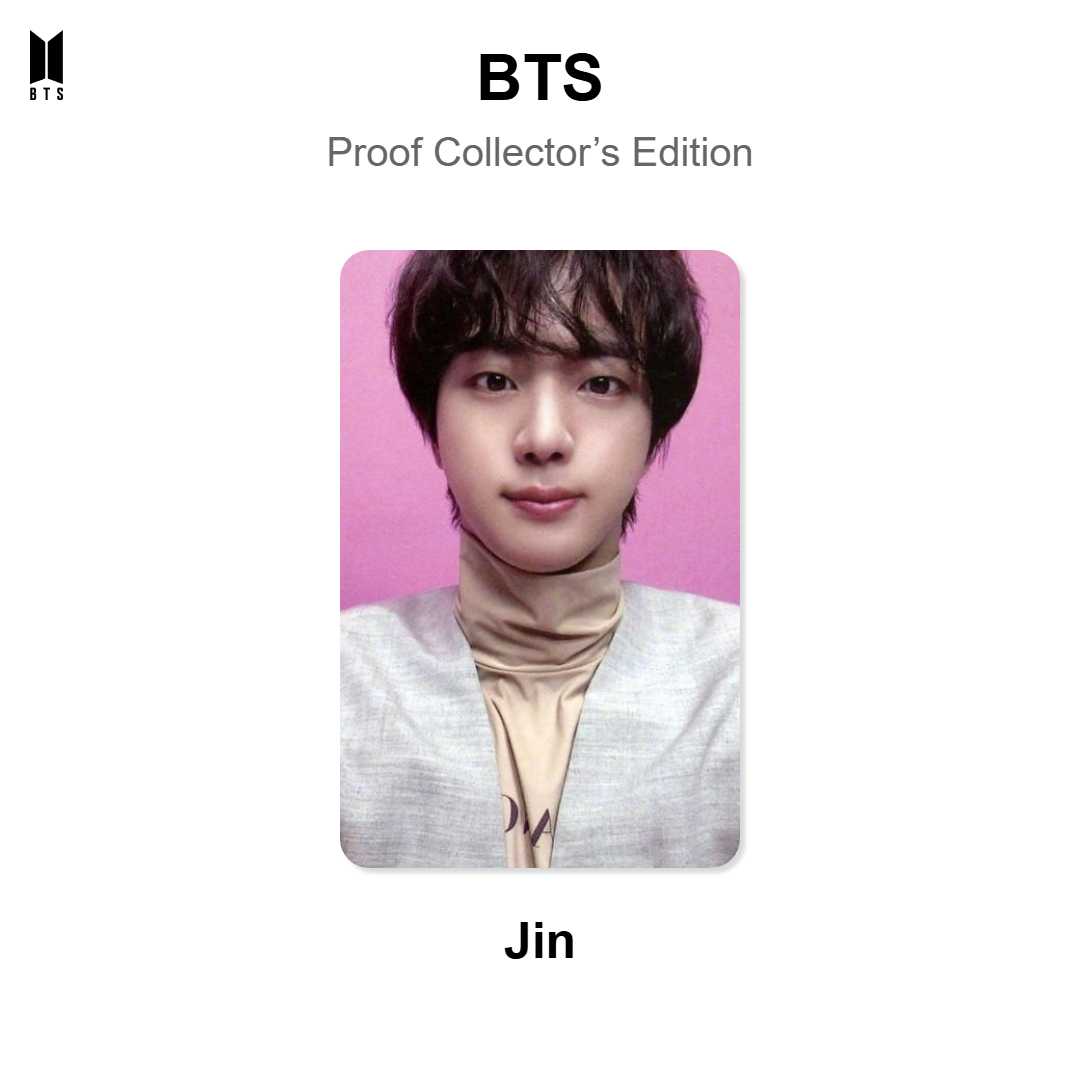 BTS Proof Collector’s Edition photocard oficial