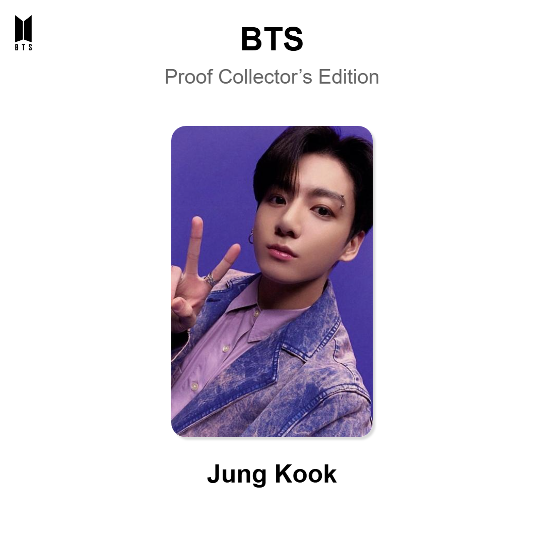 BTS Proof Collector’s Edition photocard oficial