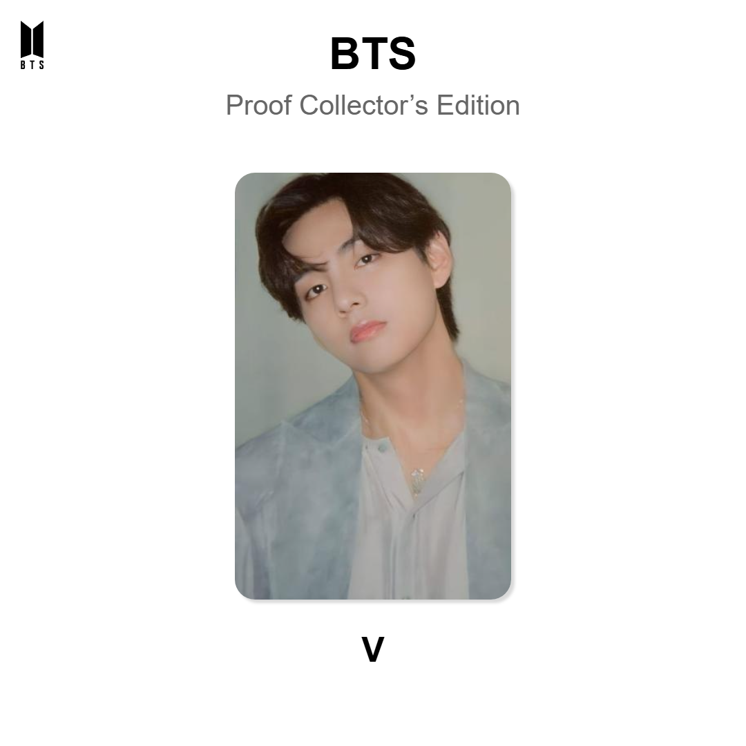 BTS Proof Collector’s Edition photocard oficial