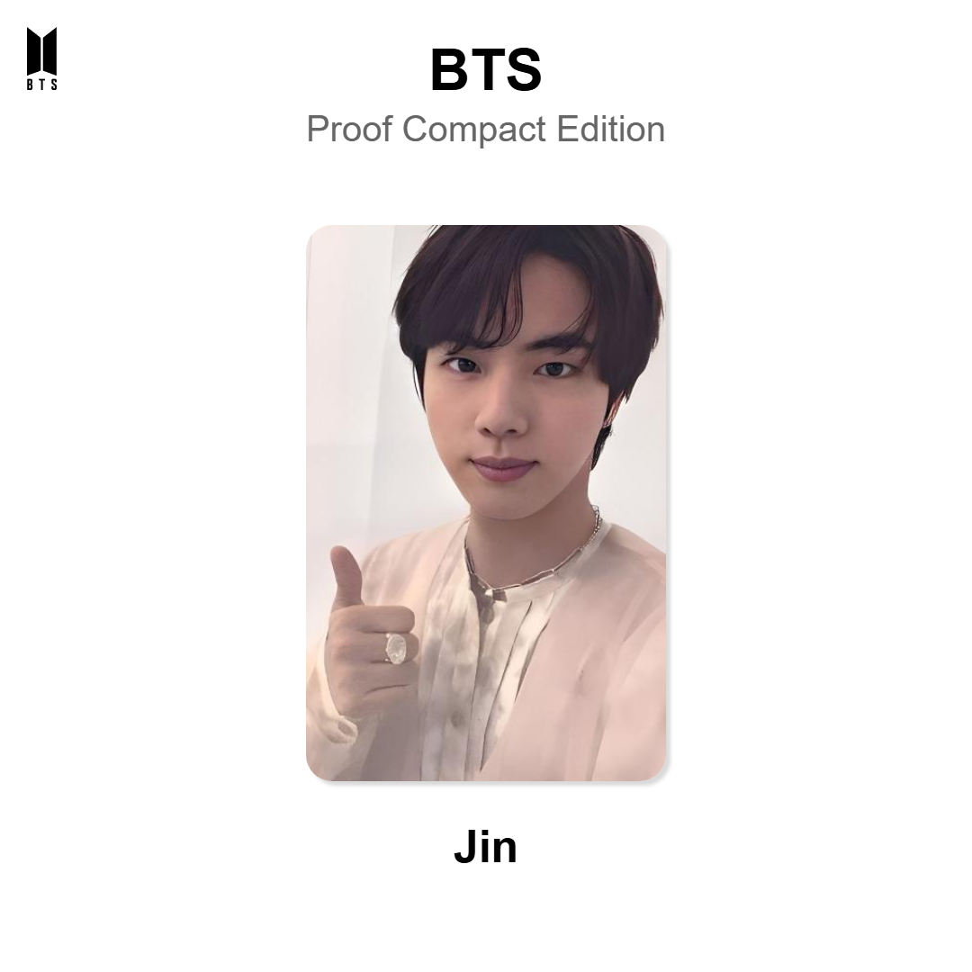 BTS Proof Compact Edition officiële Photocard