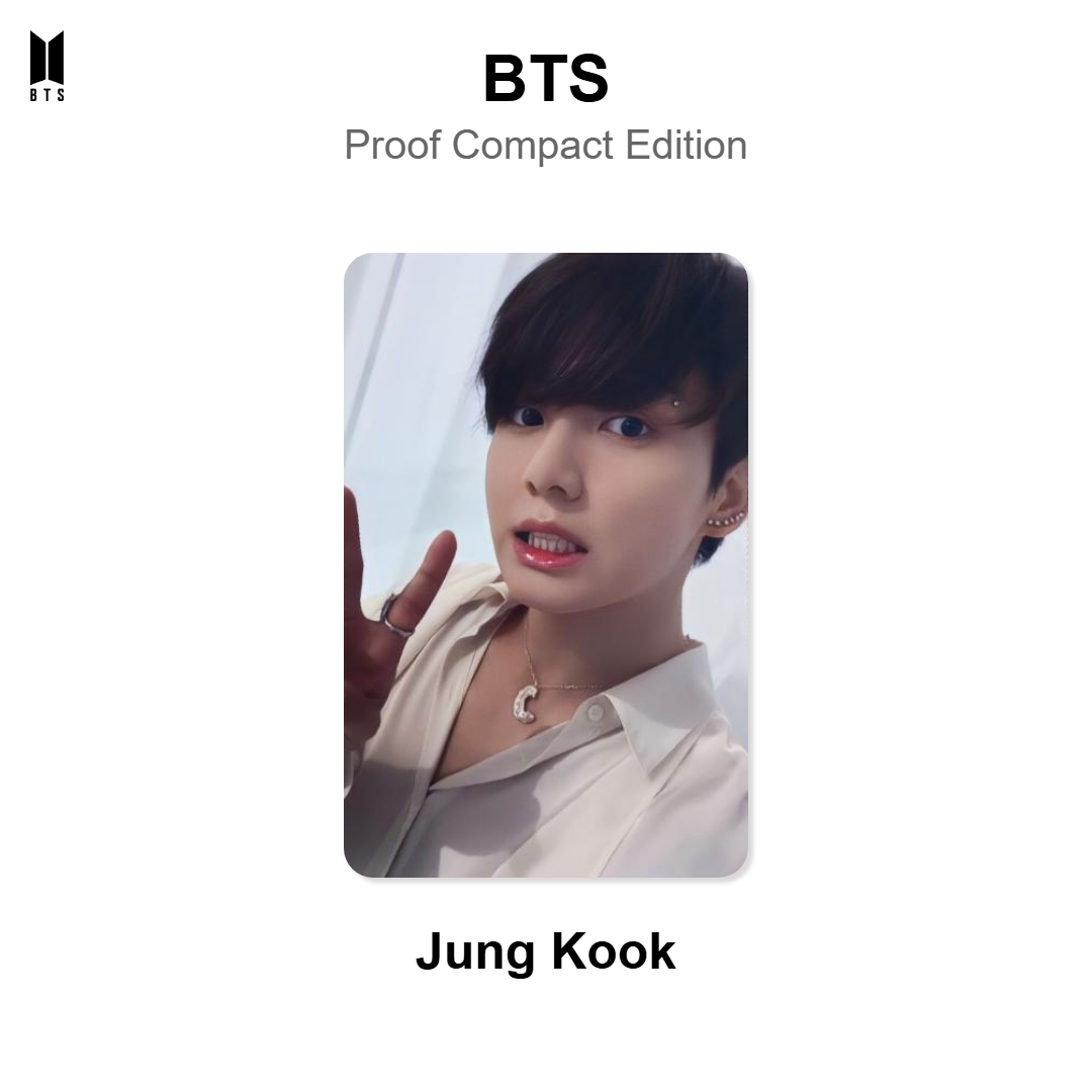 BTS Proof Compact Edition officiële Photocard