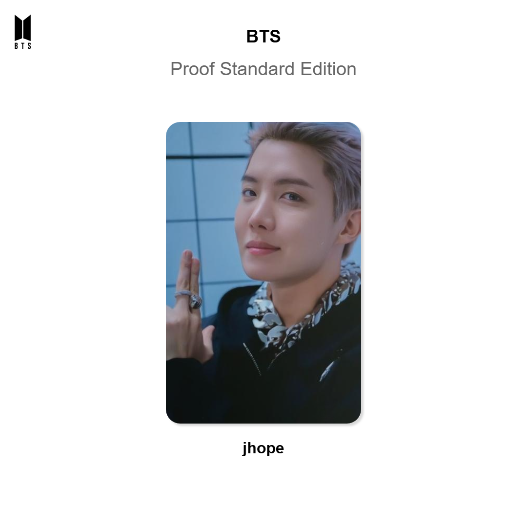 BTS Proof Standard Edition photocard officielle