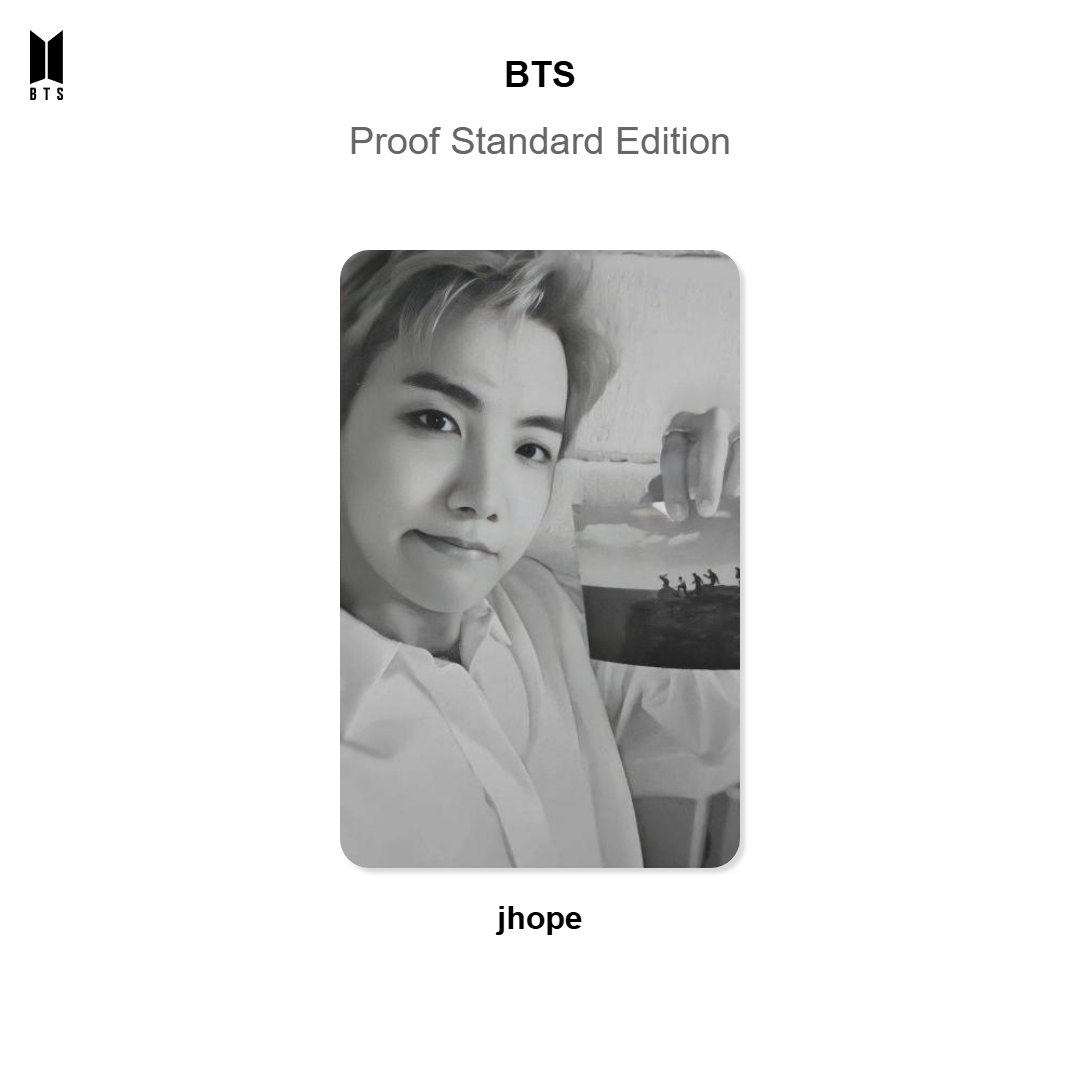 BTS Proof Standard Edition photocard officielle