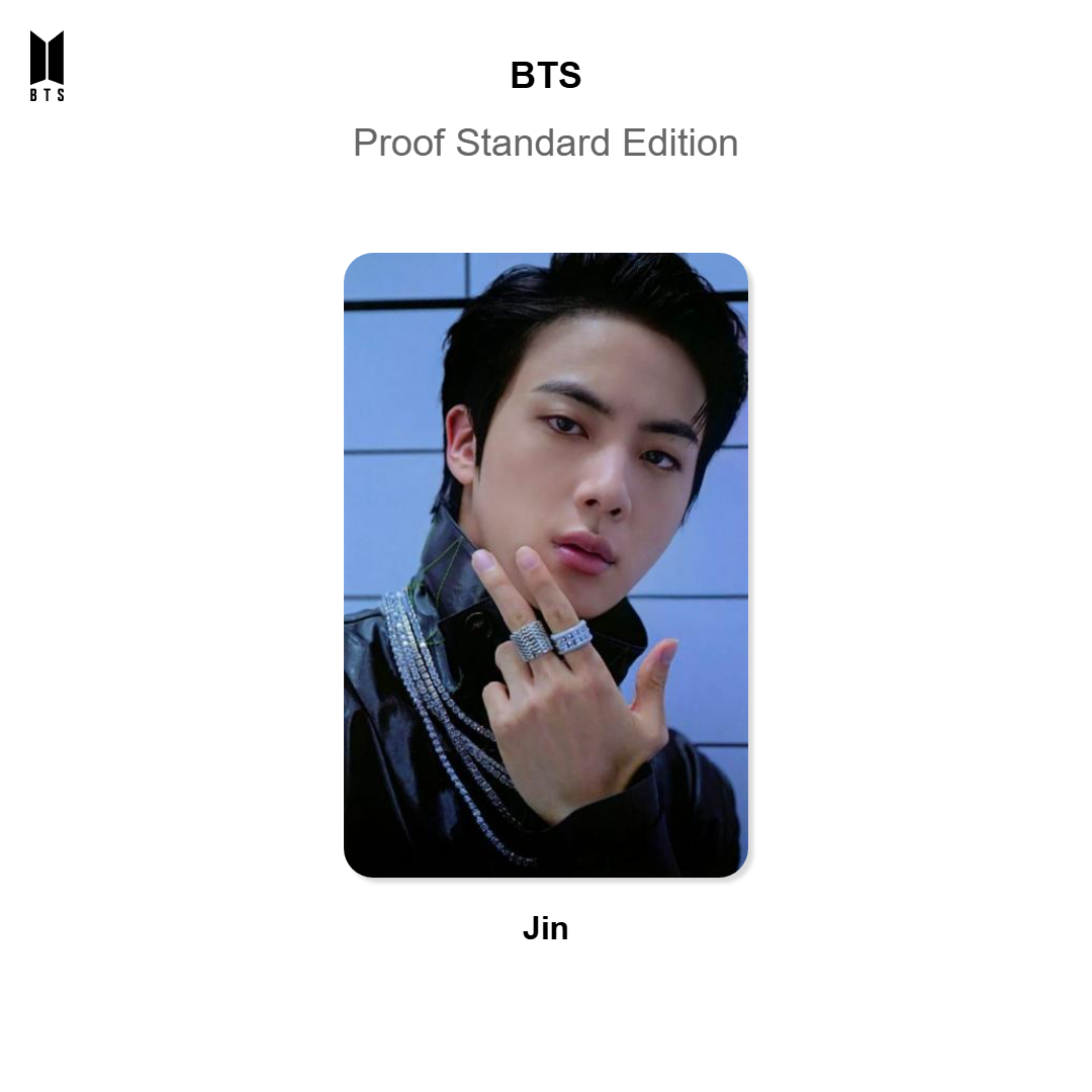 BTS Proof Standard Edition photocard officielle