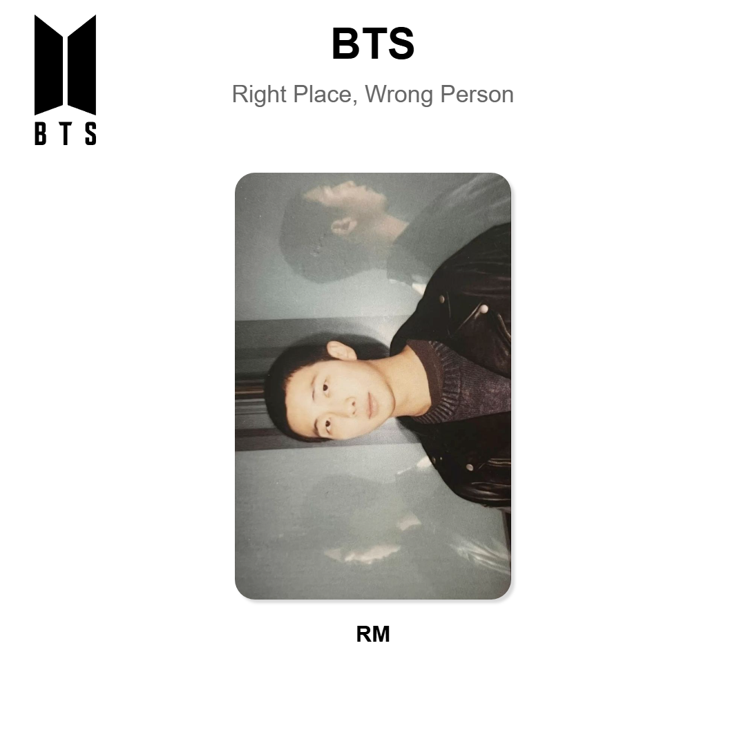 BTS Right Place, Wrong Person photocard oficial