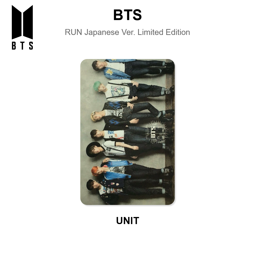 BTS RUN Japanese Ver. Limited Edition photocard oficial