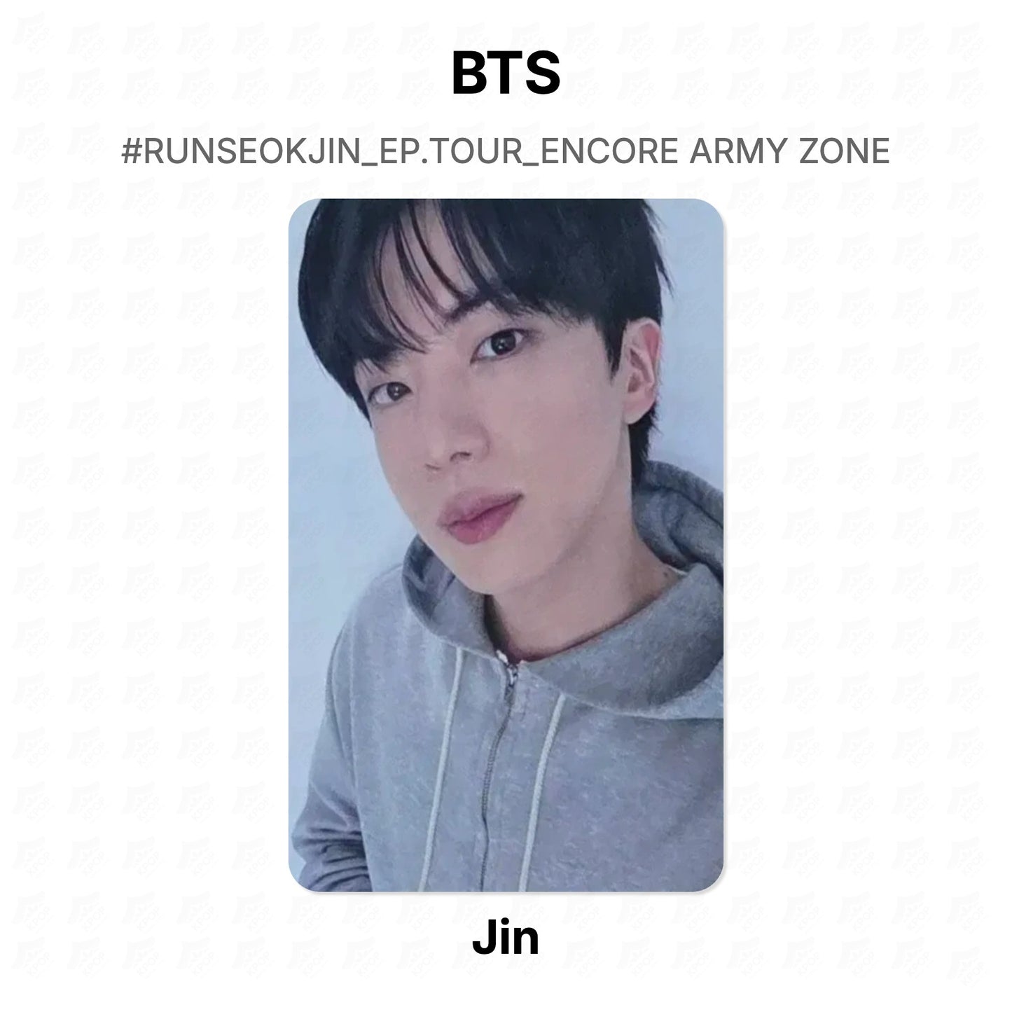 BTS #RUNSEOKJIN_EP.TOUR_ENCORE ARMY ZONE Official Photocard