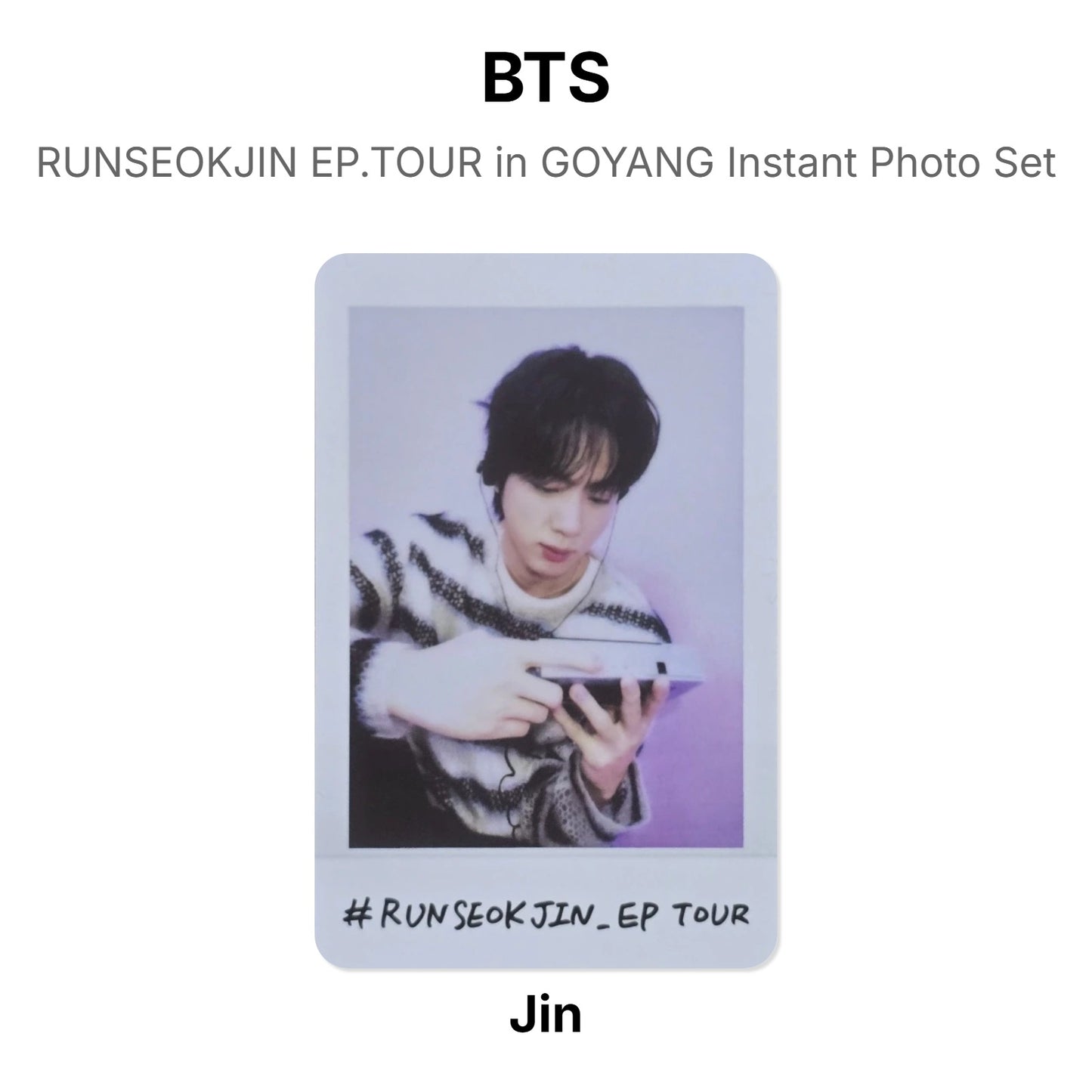 BTS RUNSEOKJIN EP.TOUR in GOYANG Instant Photo Set โฟโต้การ์ดของแท้
