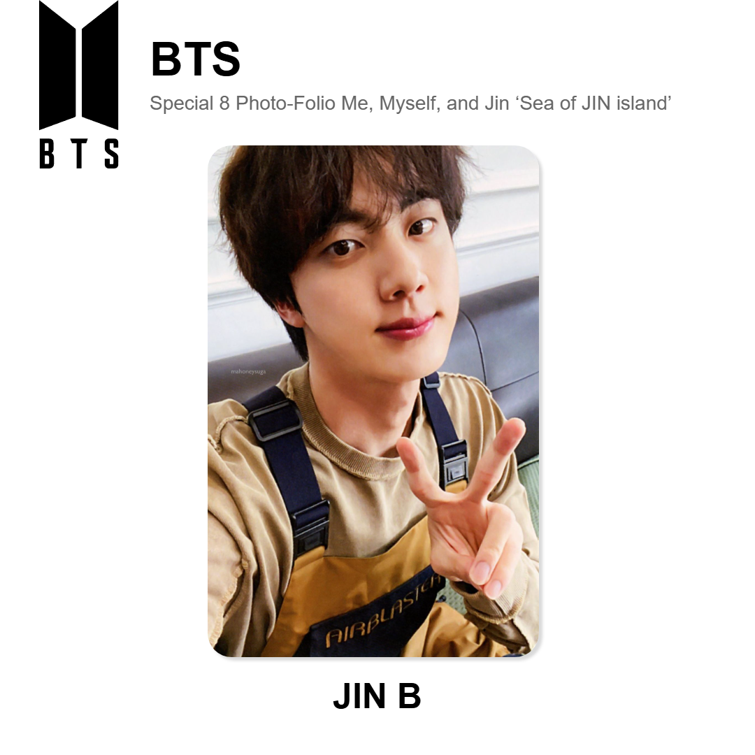 BTS Special 8 Photo-Folio Me, Myself, and Jin ‘Sea of JIN island’ photocard officielle