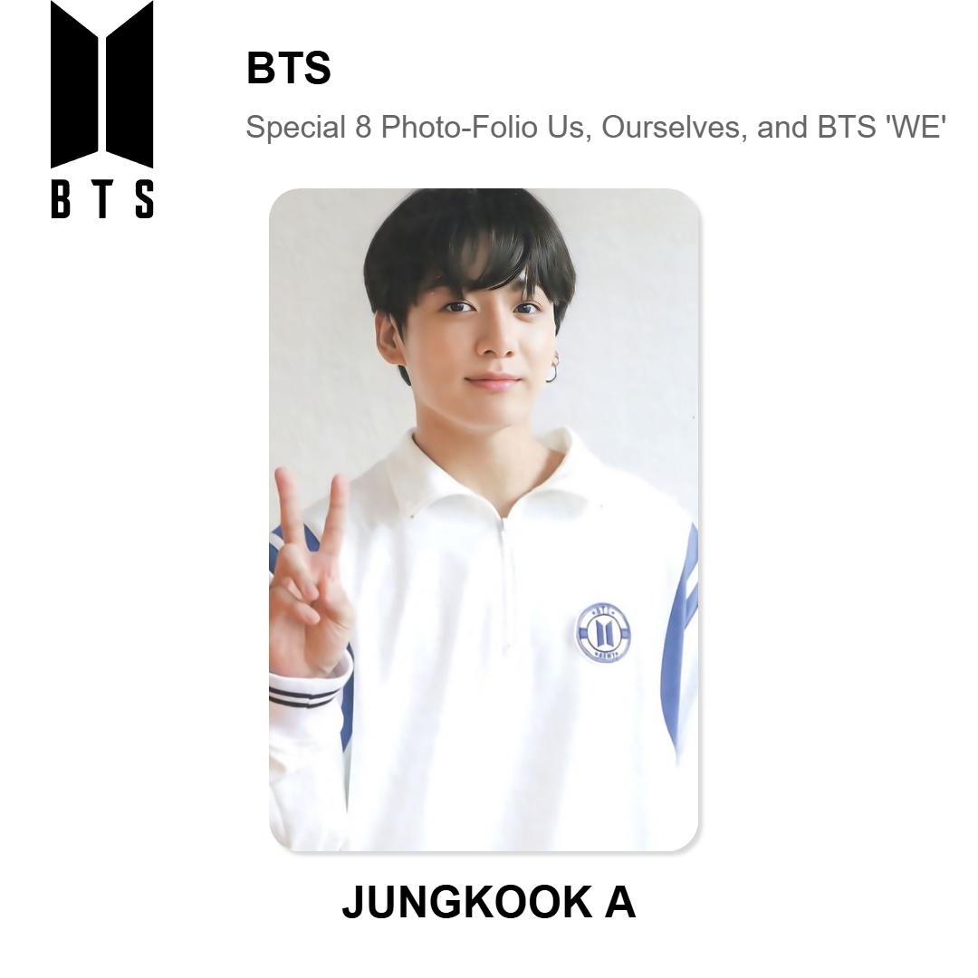 BTS Special 8 Photo-Folio Us, Ourselves, and BTS 'WE' Official Photocard
