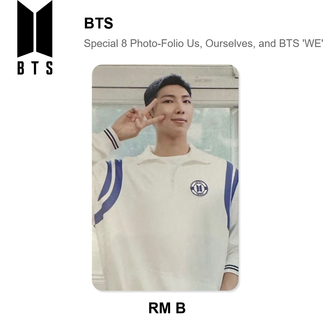 BTS Special 8 Photo-Folio Us, Ourselves, and BTS 'WE' Official Photocard