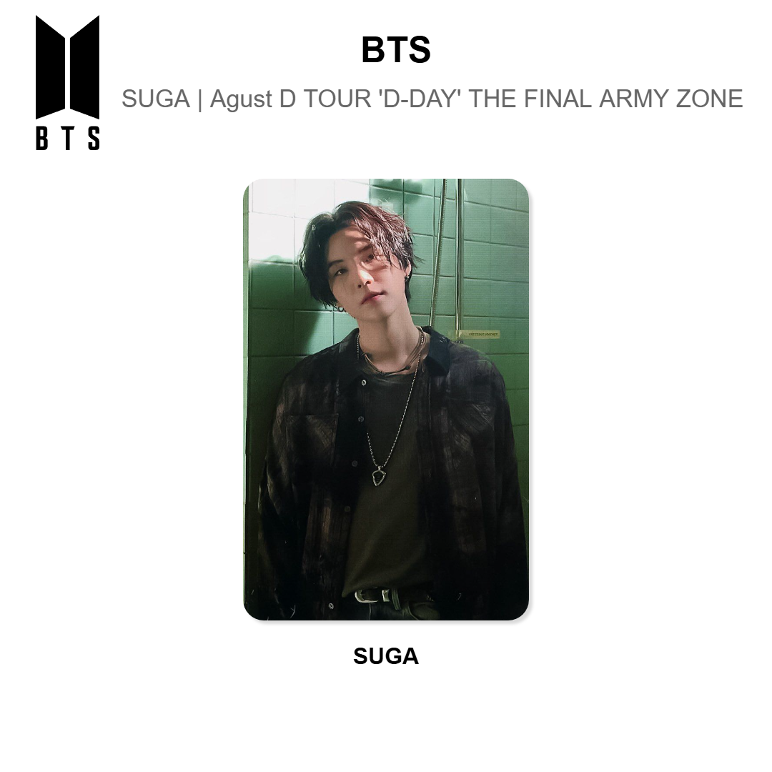BTS SUGA | Agust D TOUR 'D-DAY' THE FINAL ARMY ZONE photocard officielle