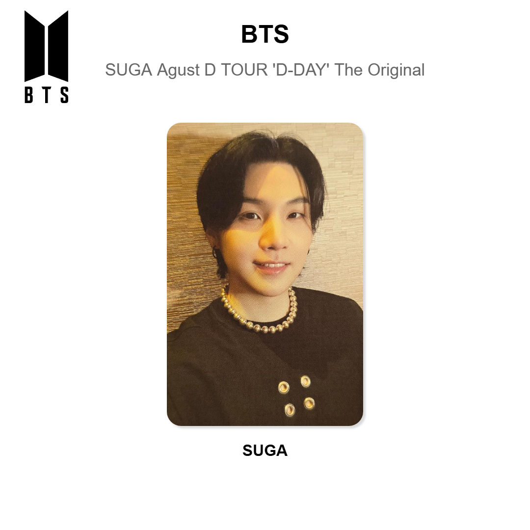 BTS SUGA | Agust D TOUR 'D-DAY' The Original Offizielle Photocard