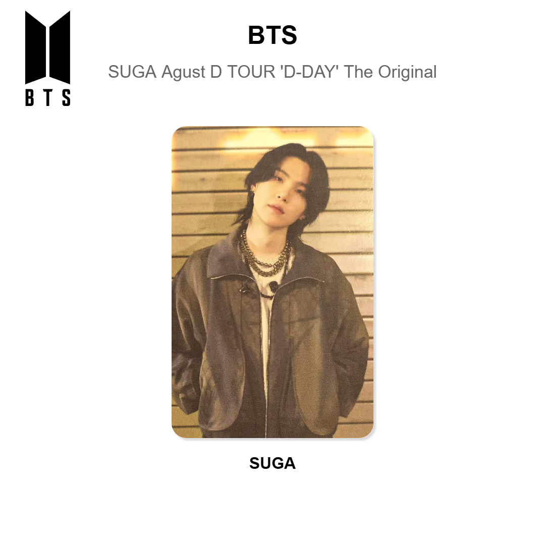 BTS SUGA | Agust D TOUR 'D-DAY' The Original Offizielle Photocard