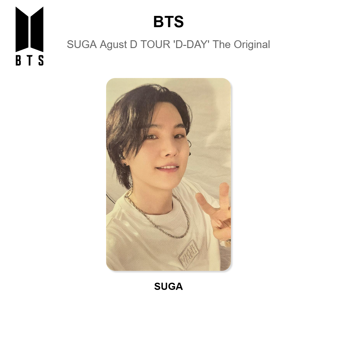 BTS SUGA | Agust D TOUR 'D-DAY' The Original Offizielle Photocard