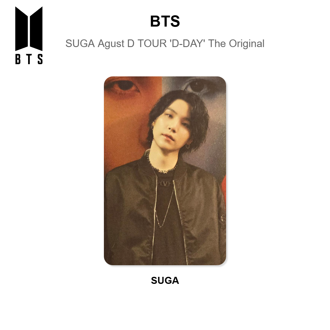 BTS SUGA | Agust D TOUR 'D-DAY' The Original Offizielle Photocard