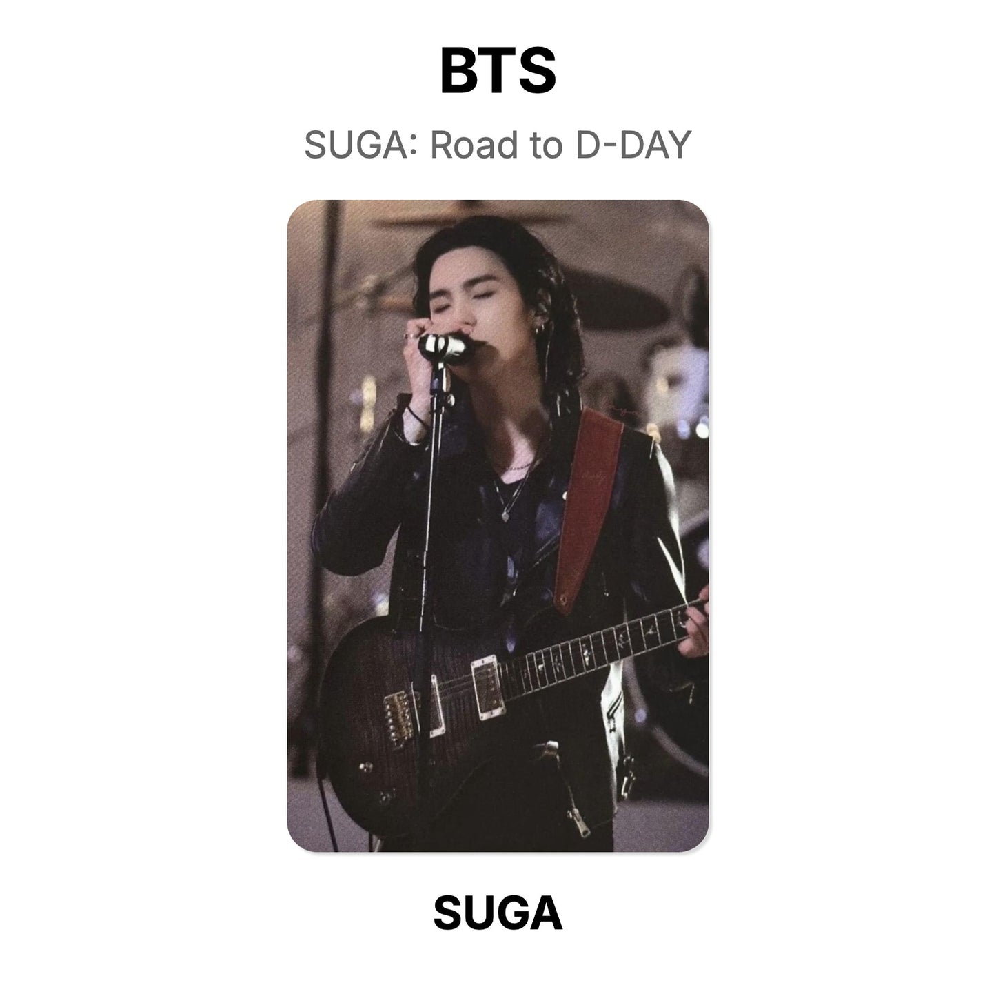 BTS SUGA: Road to D-DAY photocard officielle