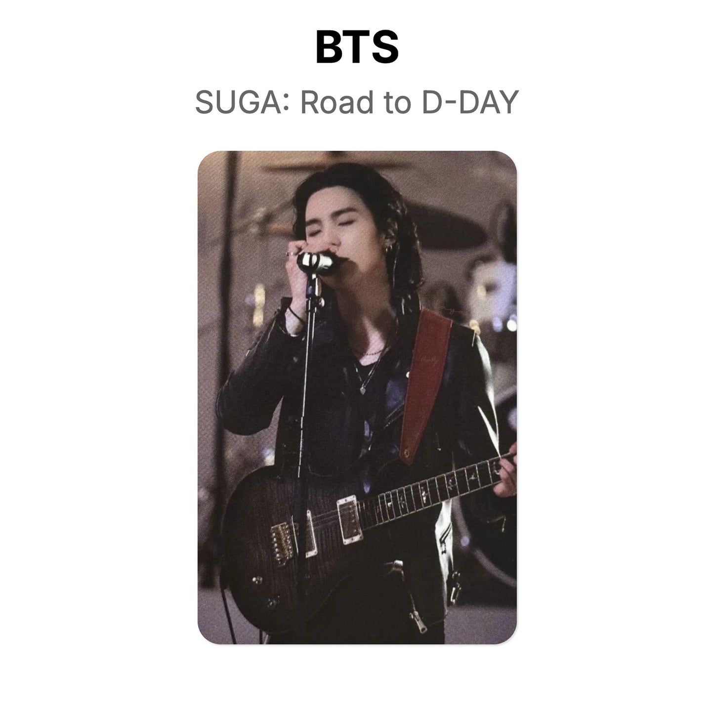 BTS SUGA: Road to D-DAY photocard officielle