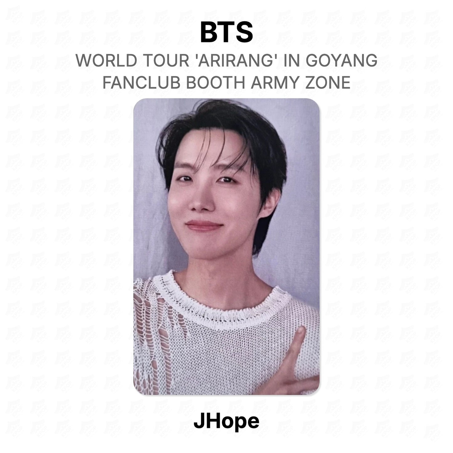 BTS WORLD TOUR 'ARIRANG' IN GOYANG FANCLUB BOOTH ARMY ZONE Official Photocard