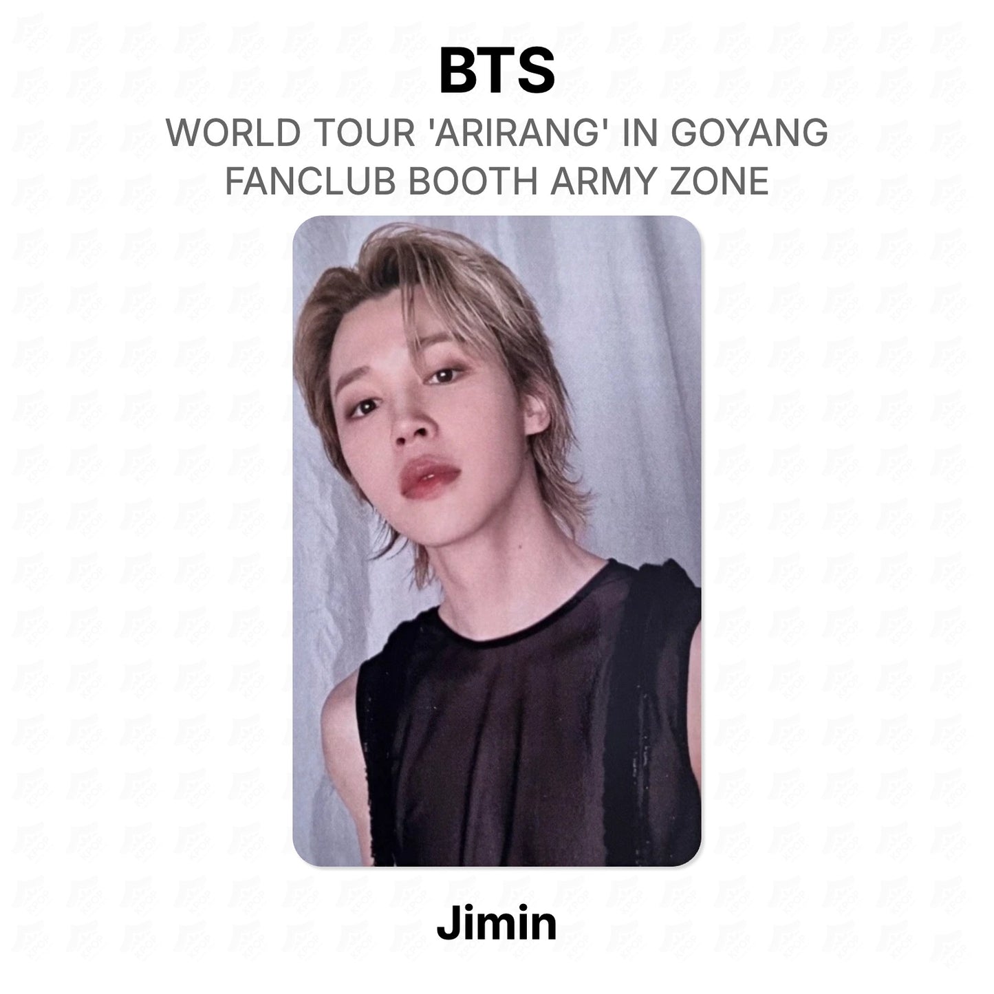 BTS WORLD TOUR 'ARIRANG' IN GOYANG FANCLUB BOOTH ARMY ZONE Official Photocard
