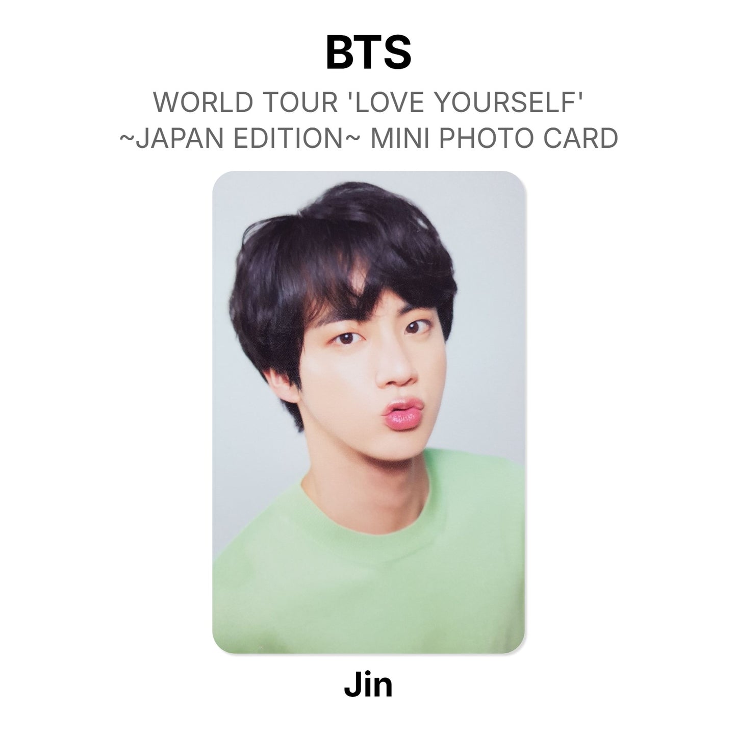 BTS WORLD TOUR 'LOVE YOURSELF'~JAPAN EDITION~ MINI PHOTO CARD photocard officielle