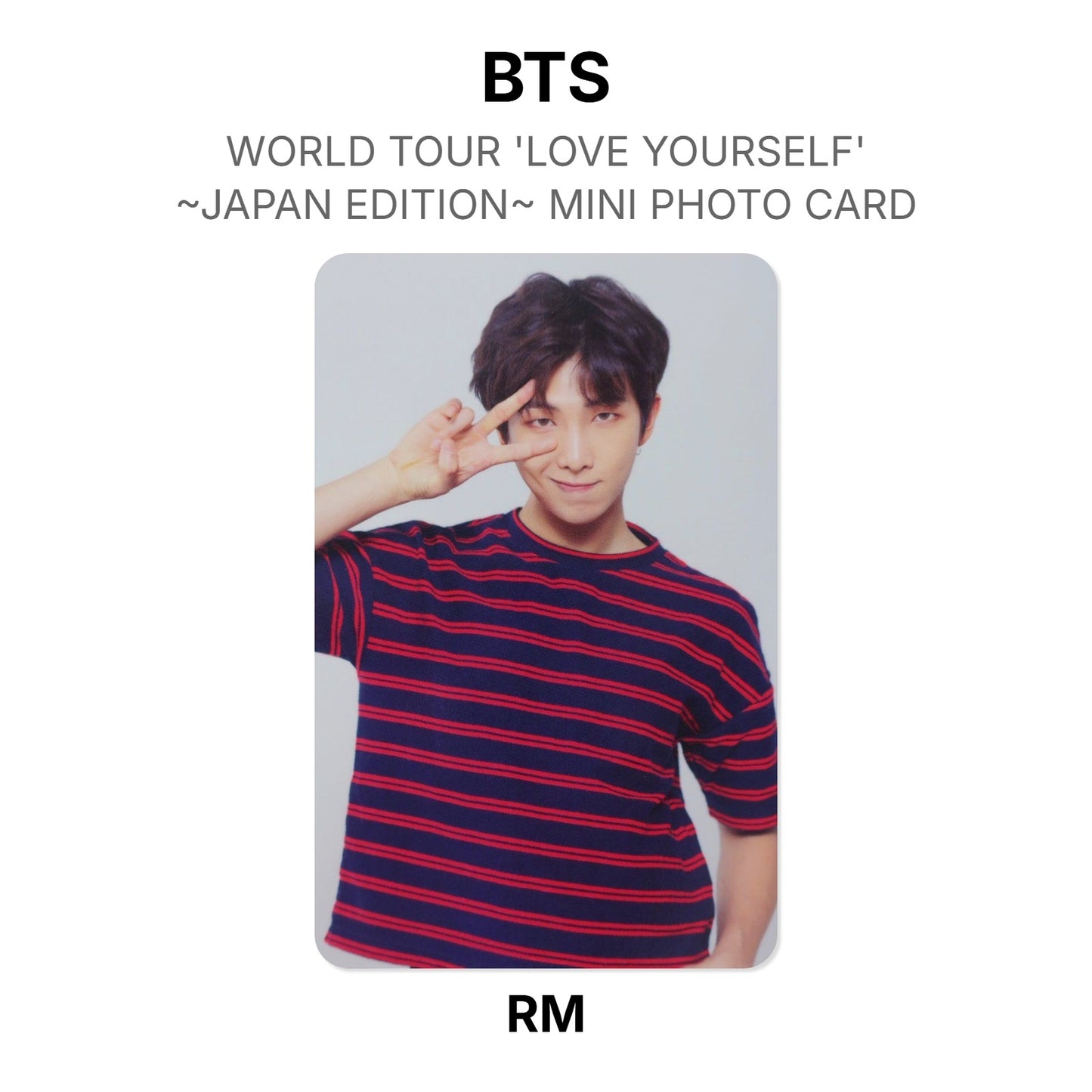 BTS WORLD TOUR 'LOVE YOURSELF'~JAPAN EDITION~ MINI PHOTO CARD photocard officielle