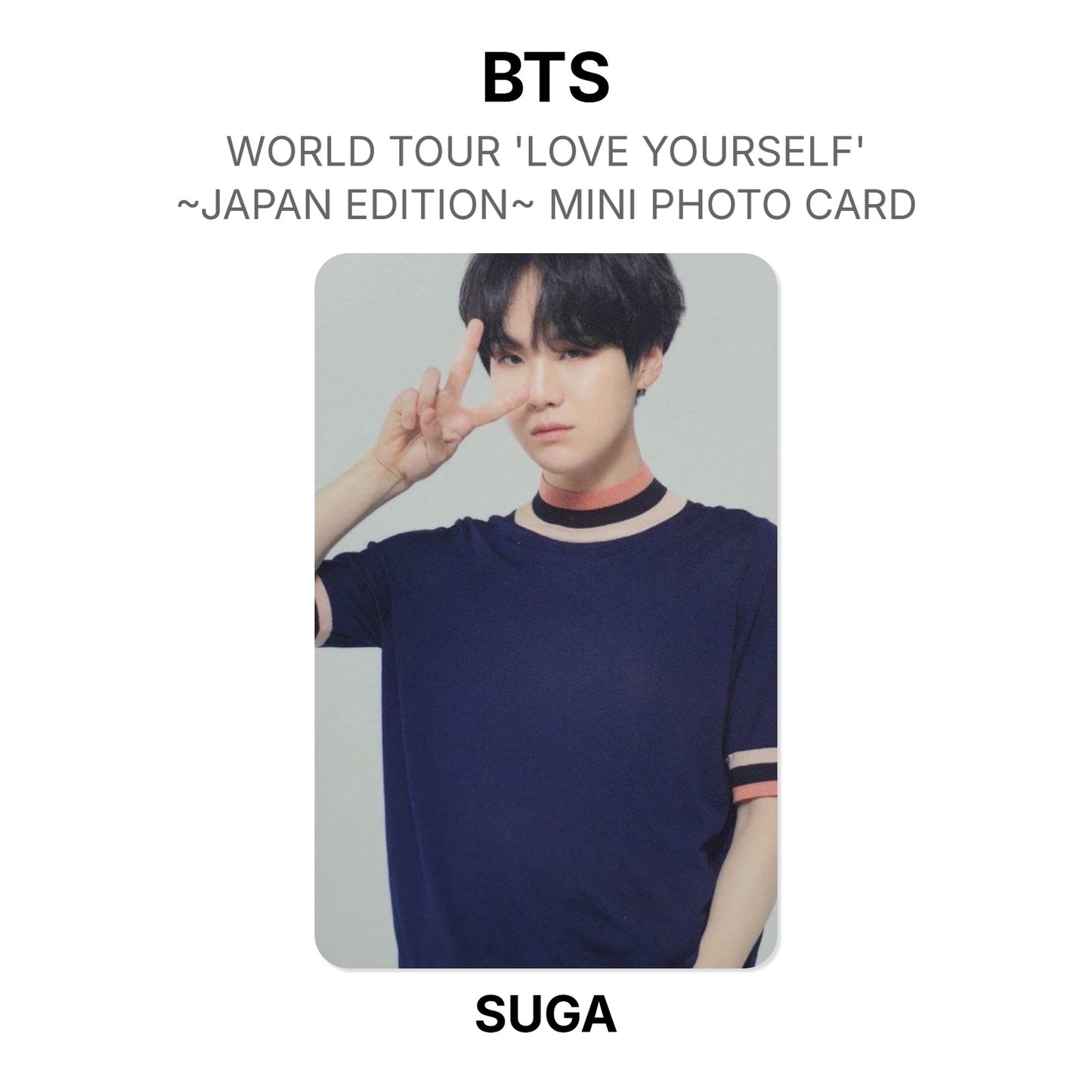 BTS WORLD TOUR 'LOVE YOURSELF'~JAPAN EDITION~ MINI PHOTO CARD photocard officielle