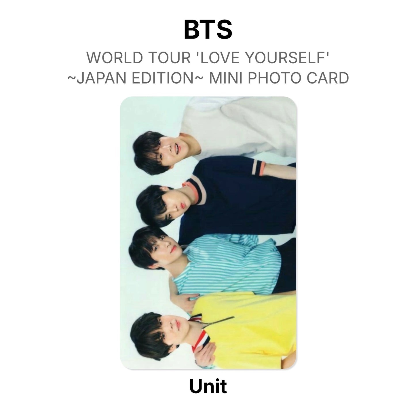 BTS WORLD TOUR 'LOVE YOURSELF'~JAPAN EDITION~ MINI PHOTO CARD photocard officielle