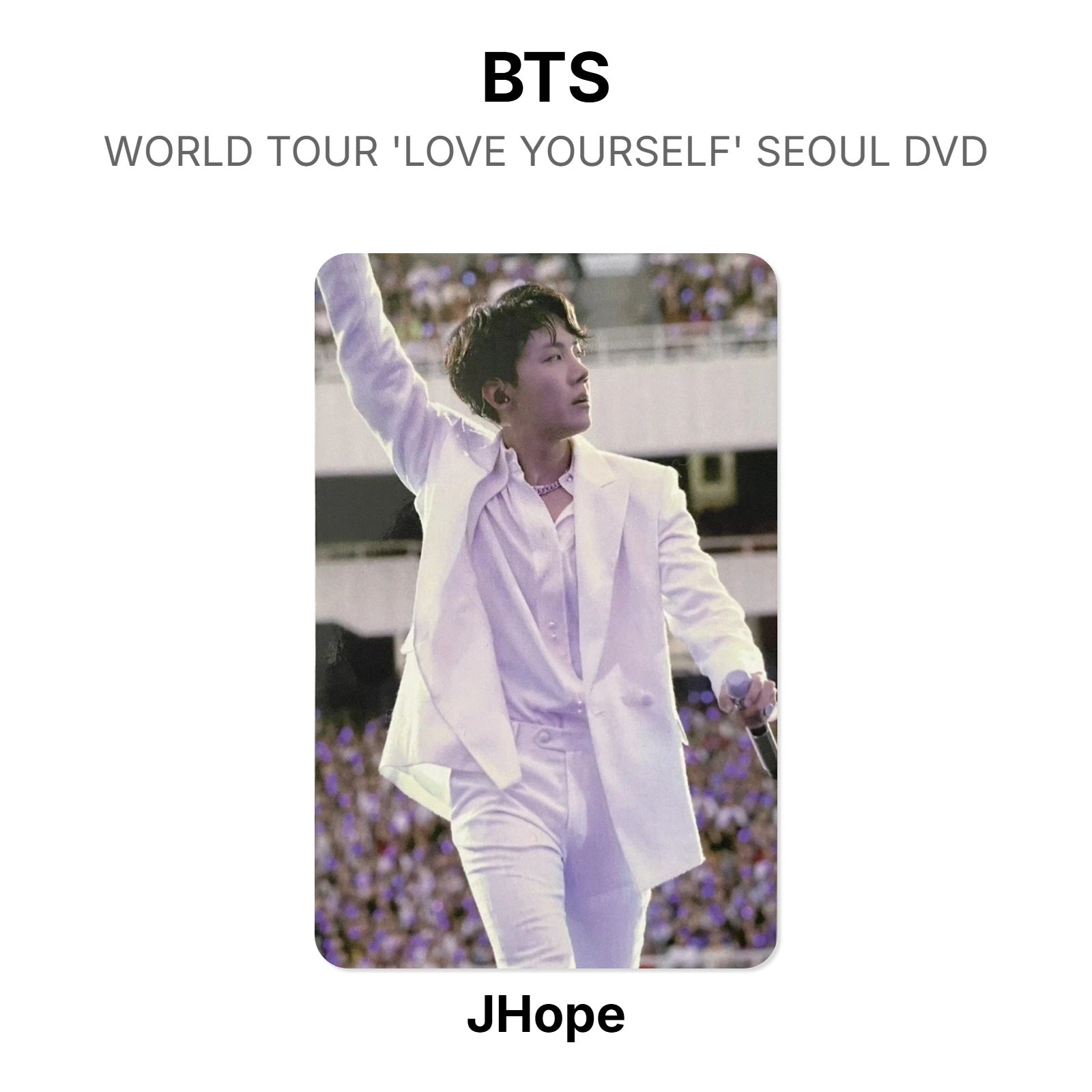 BTS WORLD TOUR 'LOVE YOURSELF' SEOUL DVD Official Photocard