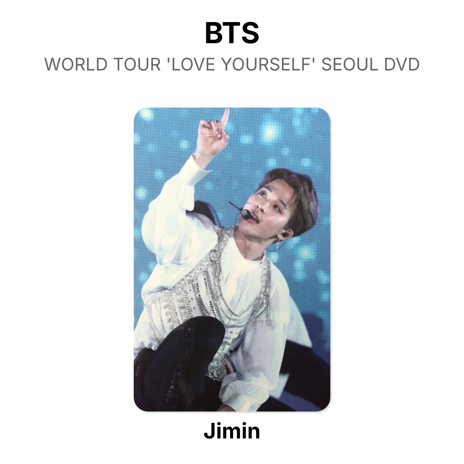 BTS WORLD TOUR 'LOVE YOURSELF' SEOUL DVD Official Photocard